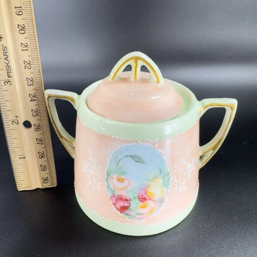 Antique CT Altwasser Silesia Hand Painted Porcelain Sugar Creamer Plate‎ Set 3